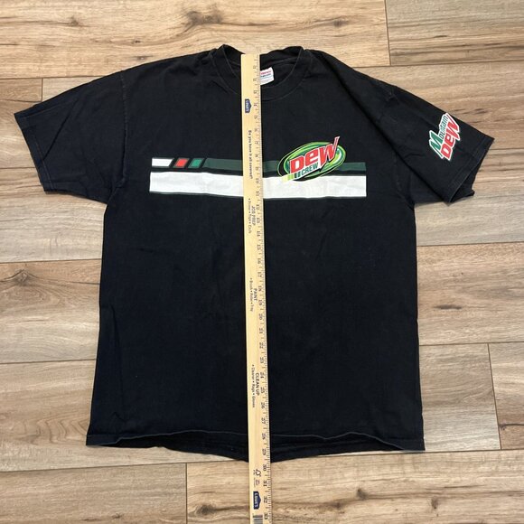Mountain Dew Crew Logo T Shirt Adult SZ XL Black Graphic Advertisement Soda - Picture 5 of 7